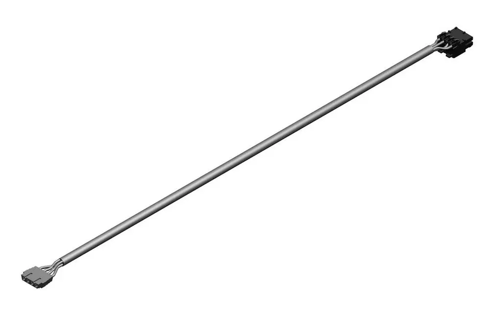 Verbindungsleitung von Bosch mit zwei Steckern an beiden Enden und einem flexiblen, geraden Kabel zwischen den Anschlüssen.